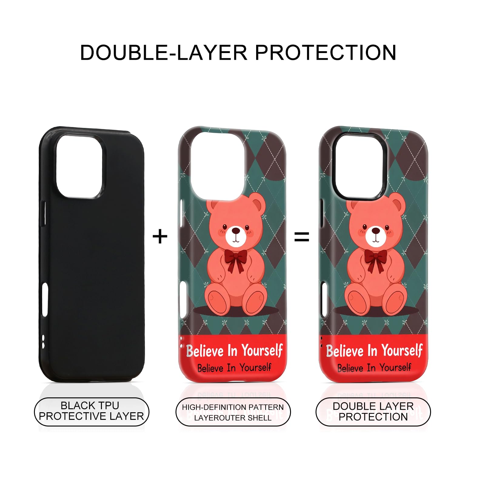 Amazon.com: for iPhone 17 Pro Max Case Pink Teddy Bear Believe in