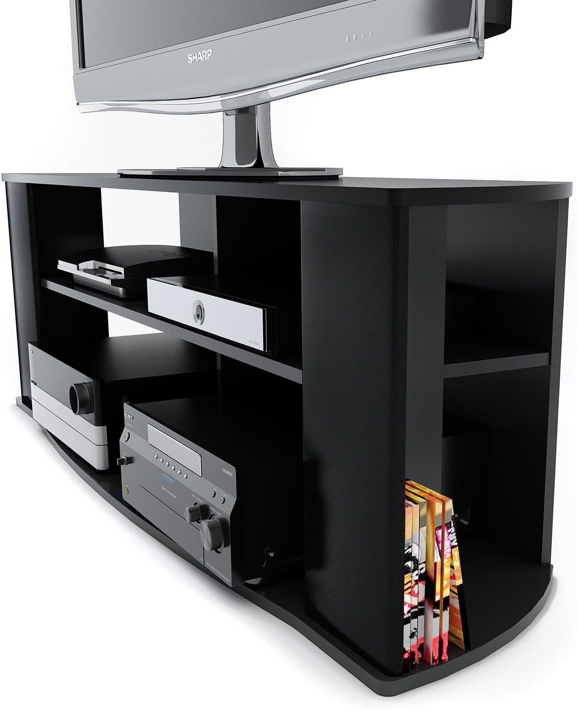 Prepac Essentials TV Stand, Black, 60"