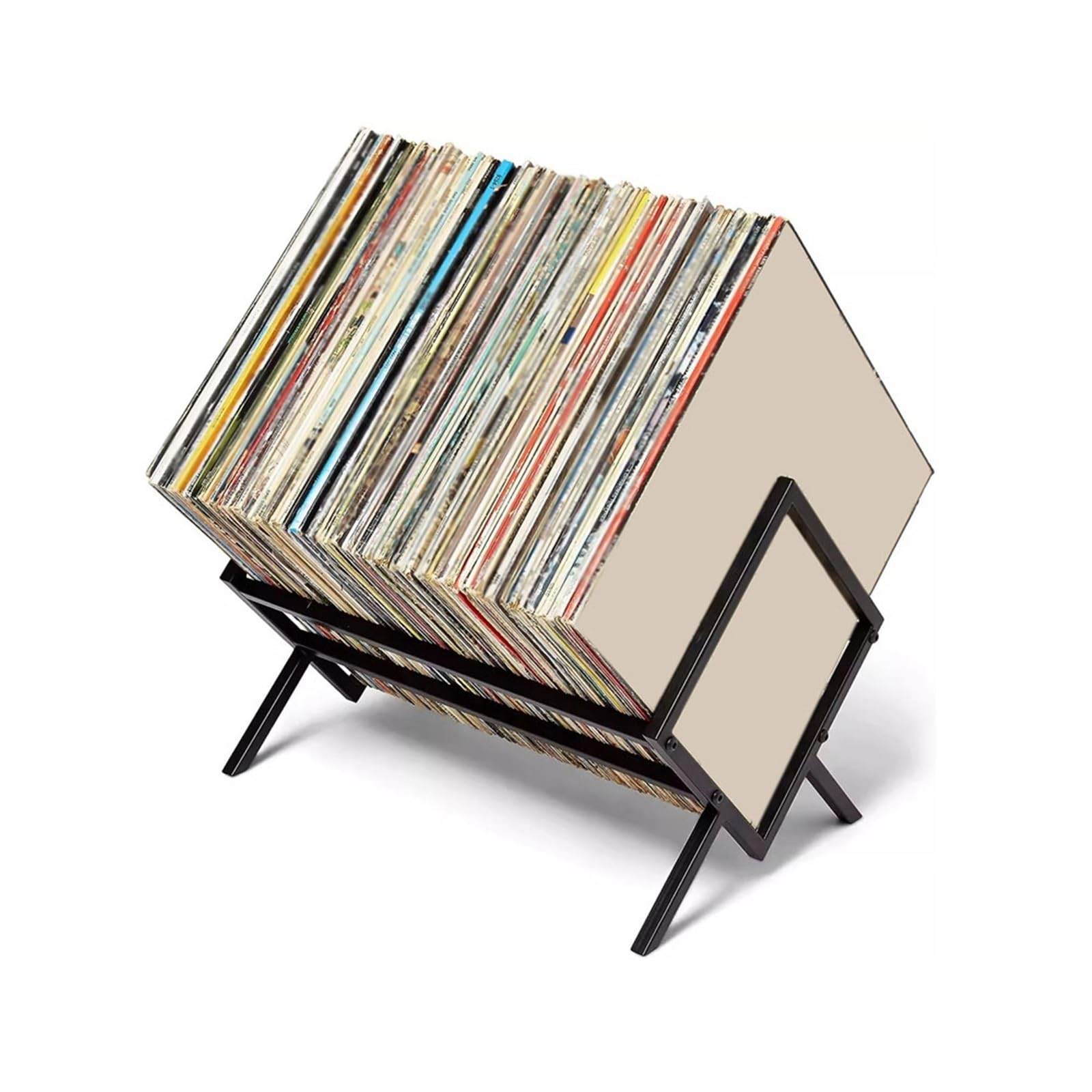 Ufficio Desktop multifunzionale for riporre dischi in vinile in ferro Scaffale porta dischi
