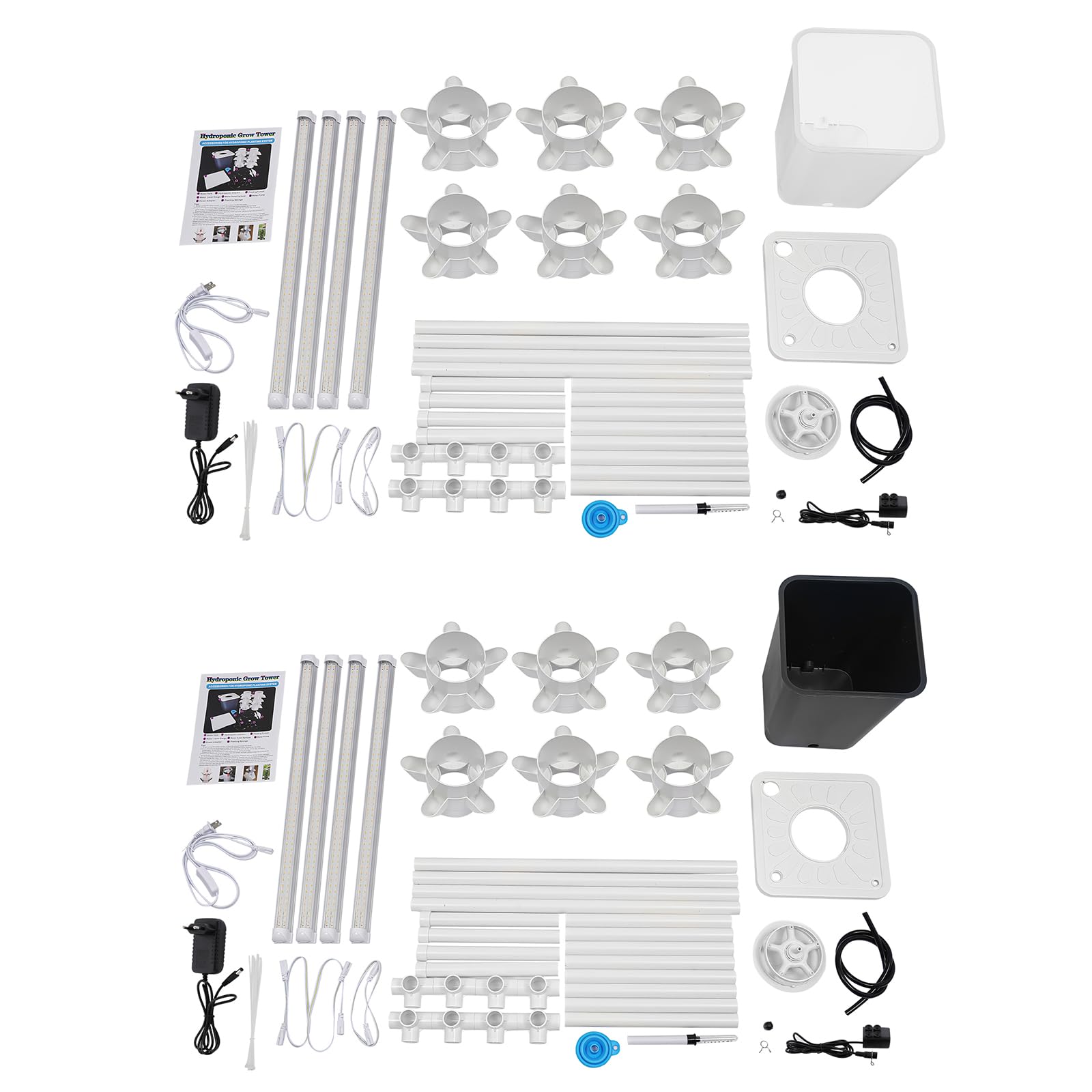 Torre hidropónica vertical con depósito de agua de 10L,Kit de cultivo hidropónico,para hierbas, frutas y verduras