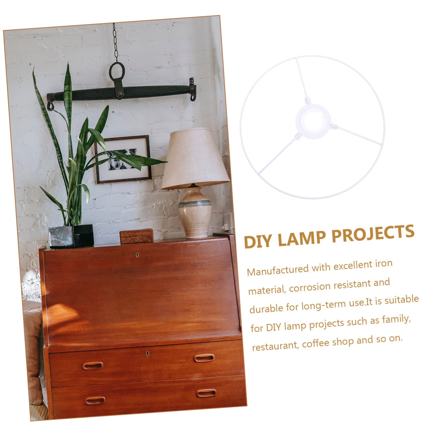 GLSTOY Lot De 2 Cadres D'abat-jour Vintage De 30 Cm - Anneau Pour Les