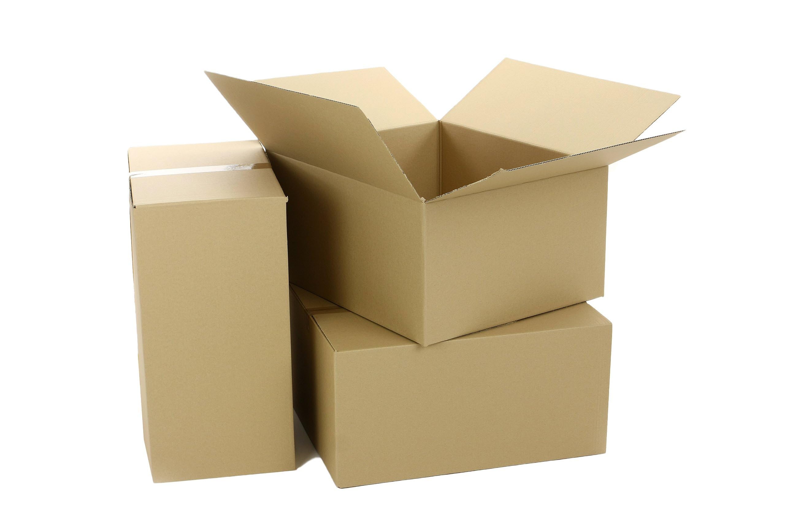 100 Stück Faltkarton 350x250x200 mm Aussenmass Versandkarton E-commerce Karton 1-Wellig 400G Braun Kartonage Verpackung Postkarton Versandschachtel Paket Päckchen