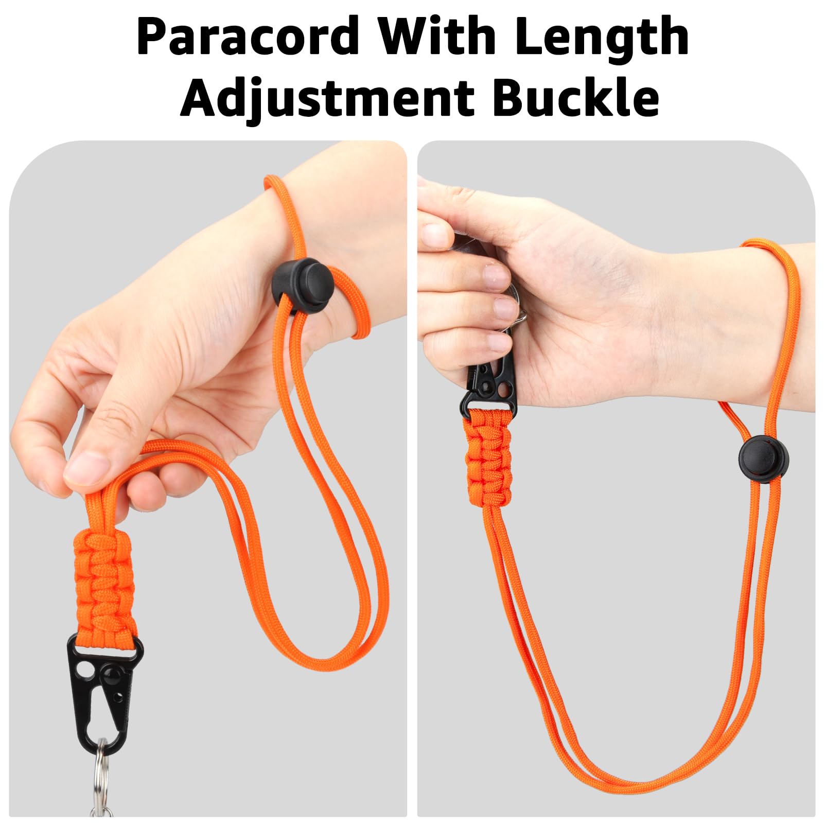 ZXKHYOR 2 Pezzi Portachiavi In Paracord Con Bandiera USA Moschettone In Paracord Portachiavi Clip Cordino Intrecciato Gancio Anello Utilit Kit D~p127752741