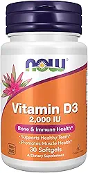 Now Foods, Vitamina D3, Alta Potência, 2000 IU, 30 Cáp