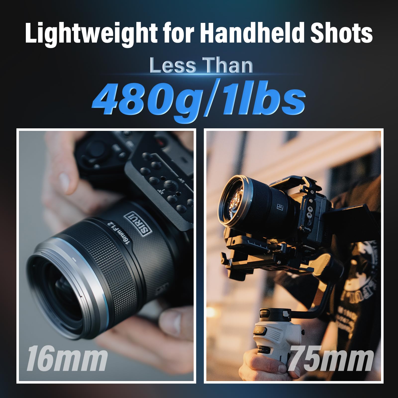 Amazon.co.jp: SIRUI Sniper 16mm、75mm オートフォーカスレンズセット 
