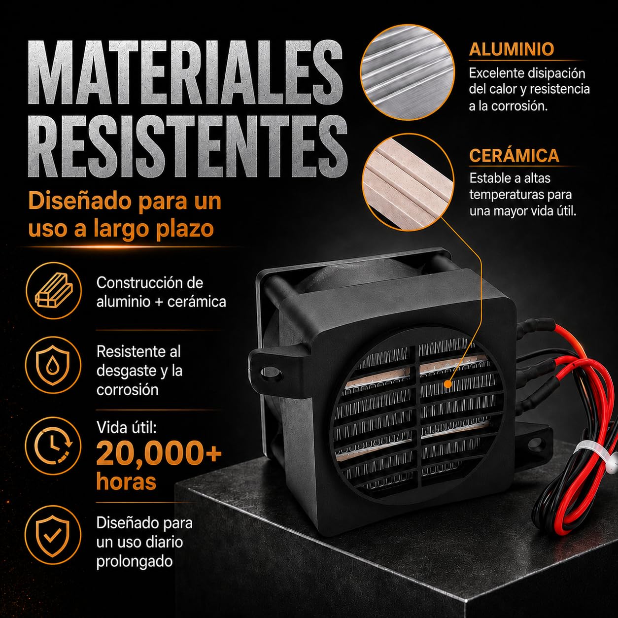 Calentador PTC 220 V 300 W, Mini Calentador De Aire de Ventilador de Coche, Módulo de Elemento de Calentamiento Cerámico de Temperatura Constante, para Aire Acondicionado, Humidificador, Ventiladores