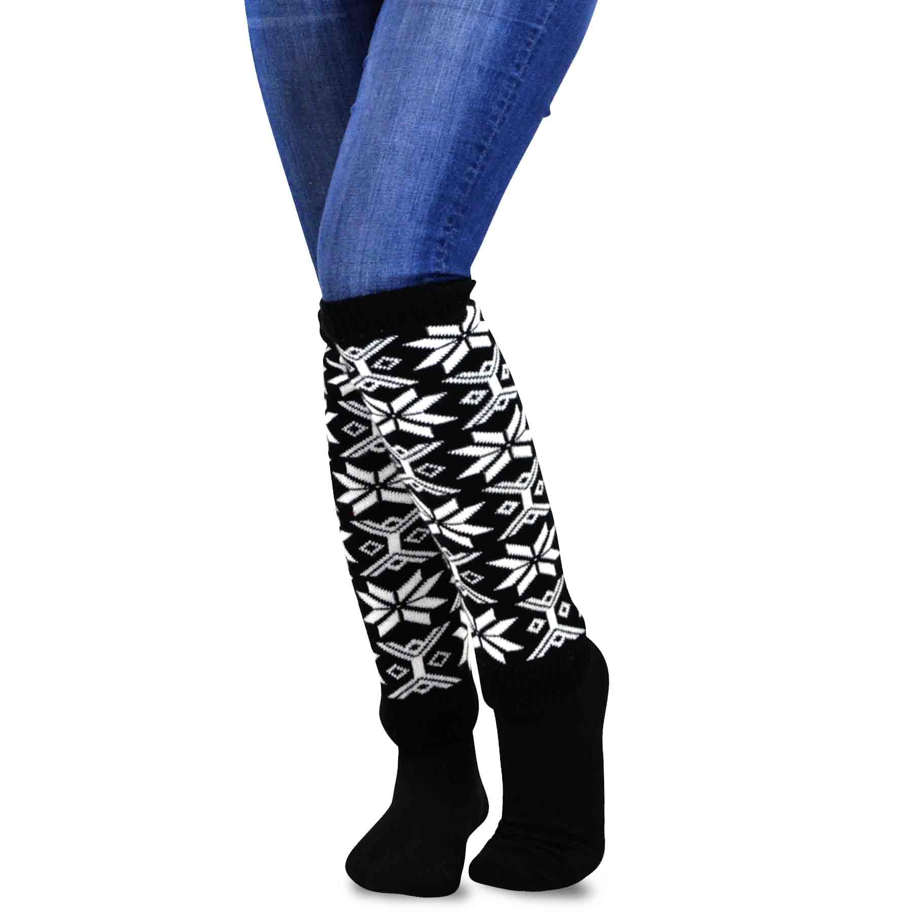TeeHee - Calentadores de piernas de rodilla extralargos, calentadores de piernas altas, puños para botas para mujer, varios pares de regalo para ella