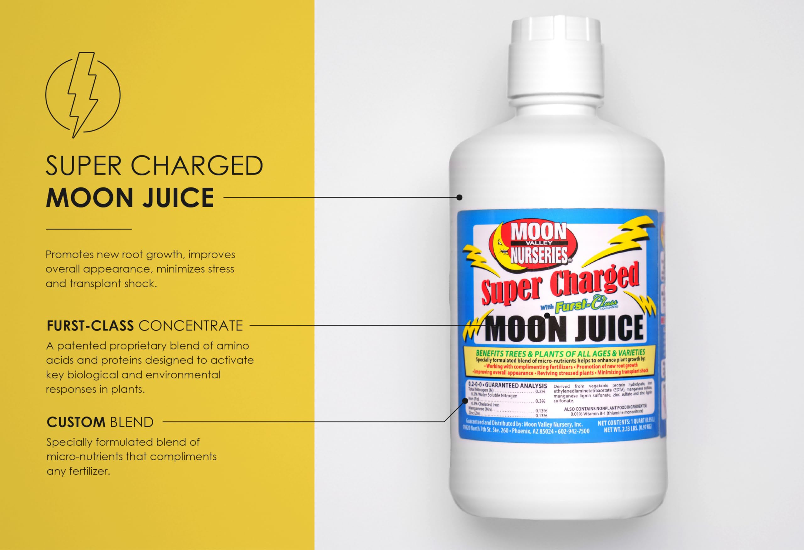 Super Charged Moon Juice - Tree and Plant Root Stimulator - 1 Quart