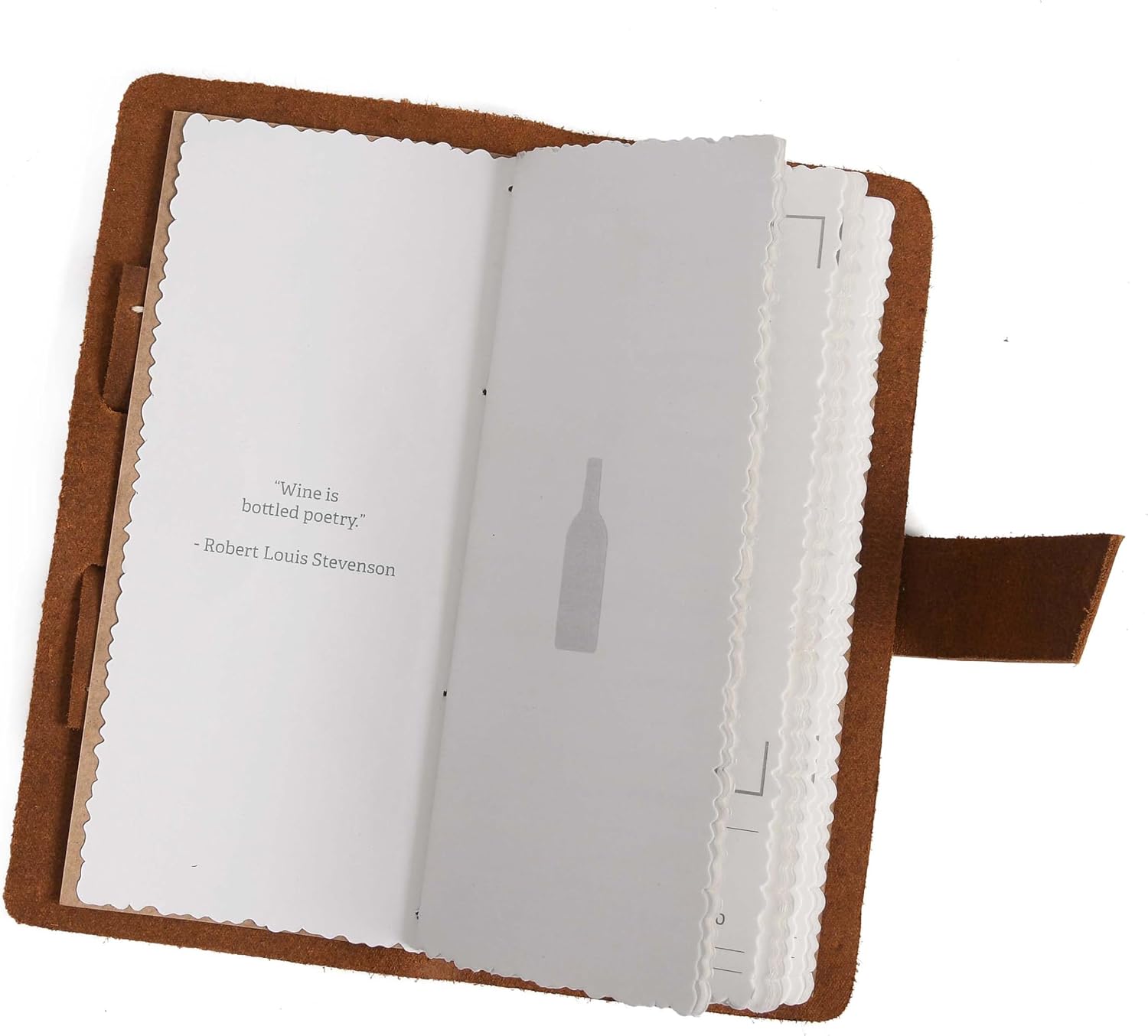 Tolredo Canadian Premium Wine Passport Journal Top-Grain Cowhide Leather Wine Tasting Notebook Dairy Pocket Sized, 96 Acid Free Pages (8.3" X 4")
