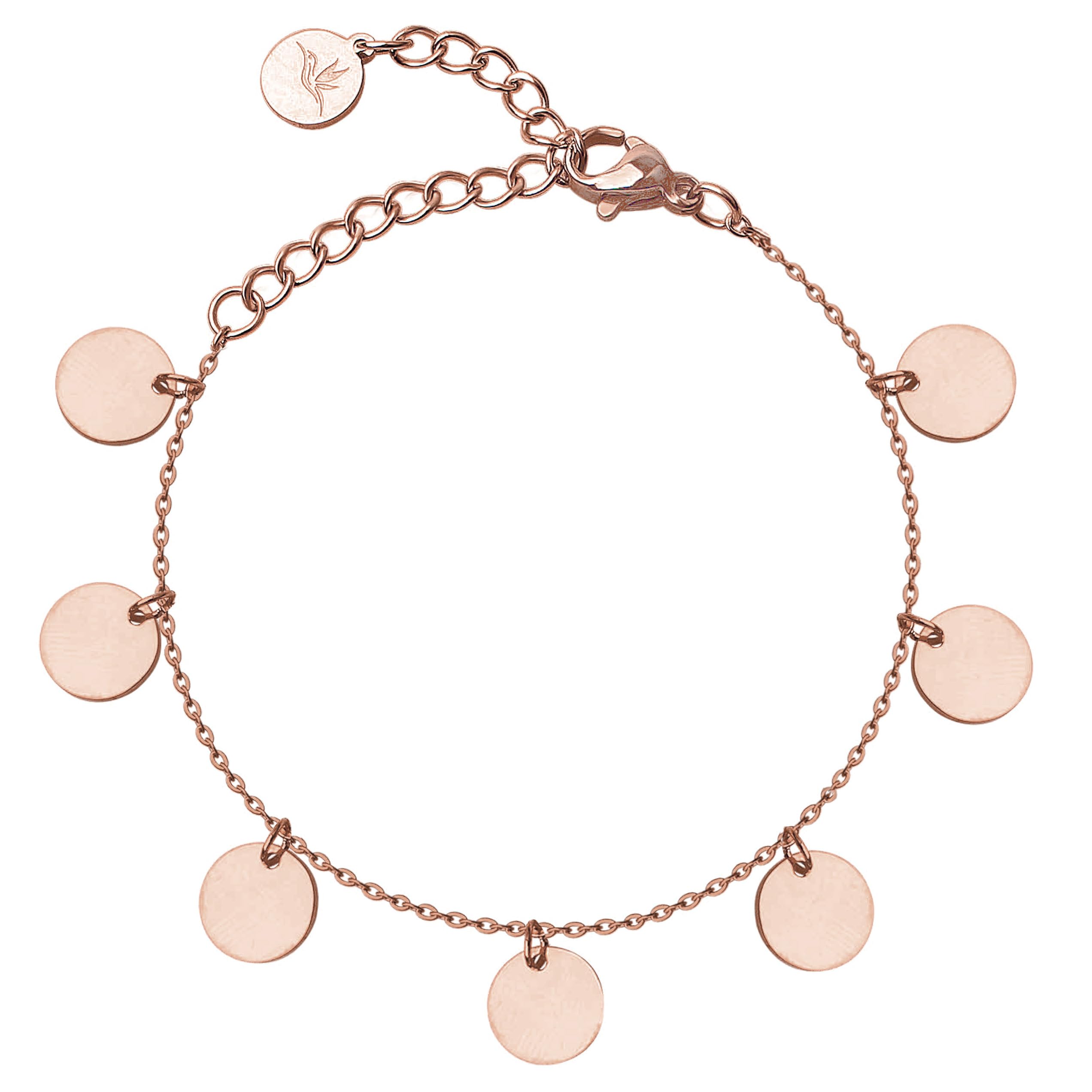 BONNYBIRD® Wasserfestes Edelstahl Boho Armband Damen in Silber, Gold und Roségold, 100% Wasserfest & Hautverträglich BonnyCoin