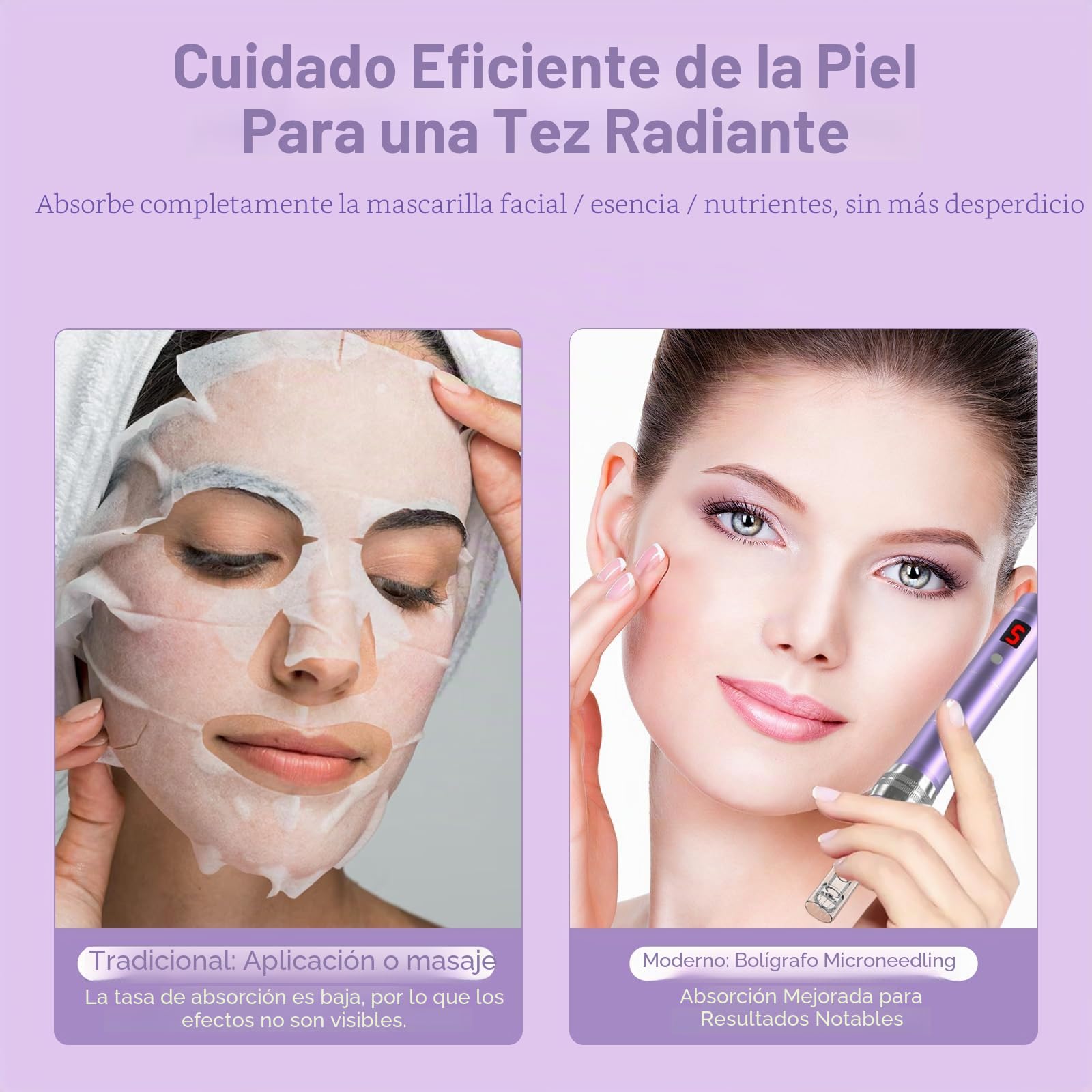 QUELLE E99 Dermapen Profesional,Microneedling Pen Inalámbrico con pantalla LCD y 5 Niveles de Velocidad incluye 16 Cartuchos de Repuesto Para el Cuidado de la Piel