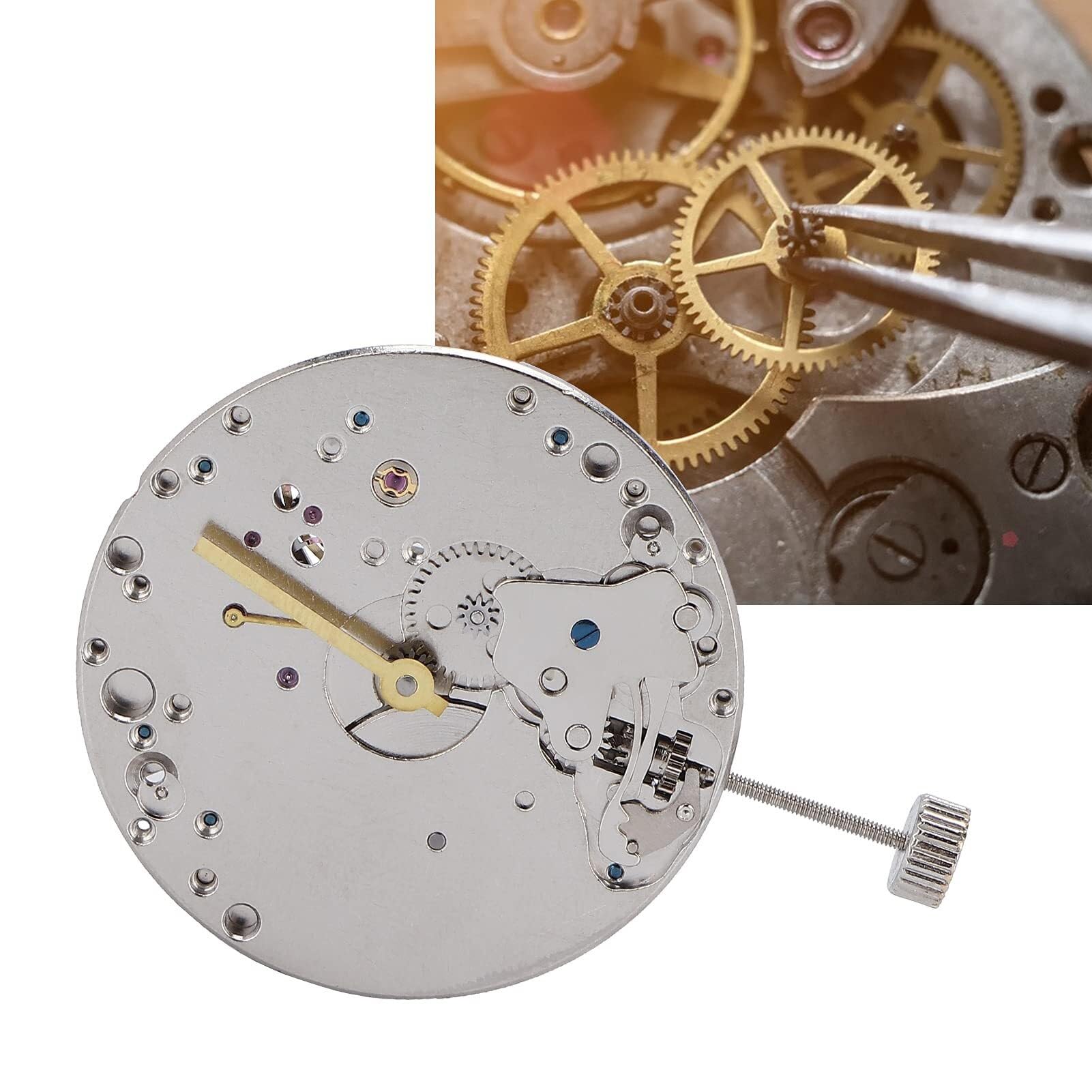 Pieza De Repuesto De Movimiento De Reloj Mecánico ST3600 para Mantenimiento De Relojes, Juego Completo con Equipo Y Accesorios Herramientas de relojero