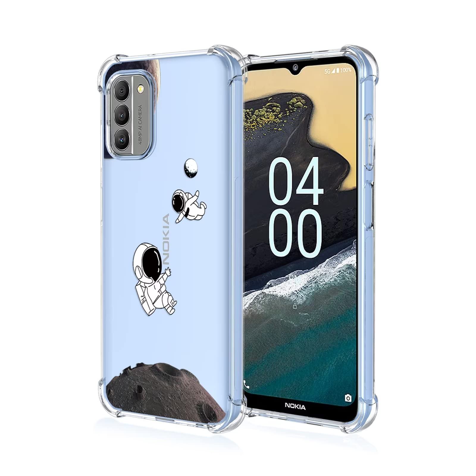 SEAHAI Cover Per Nokia G22 - Custodia Sottile In TPU Trasparente Con Motivo Orso - Antiurto E Colorata