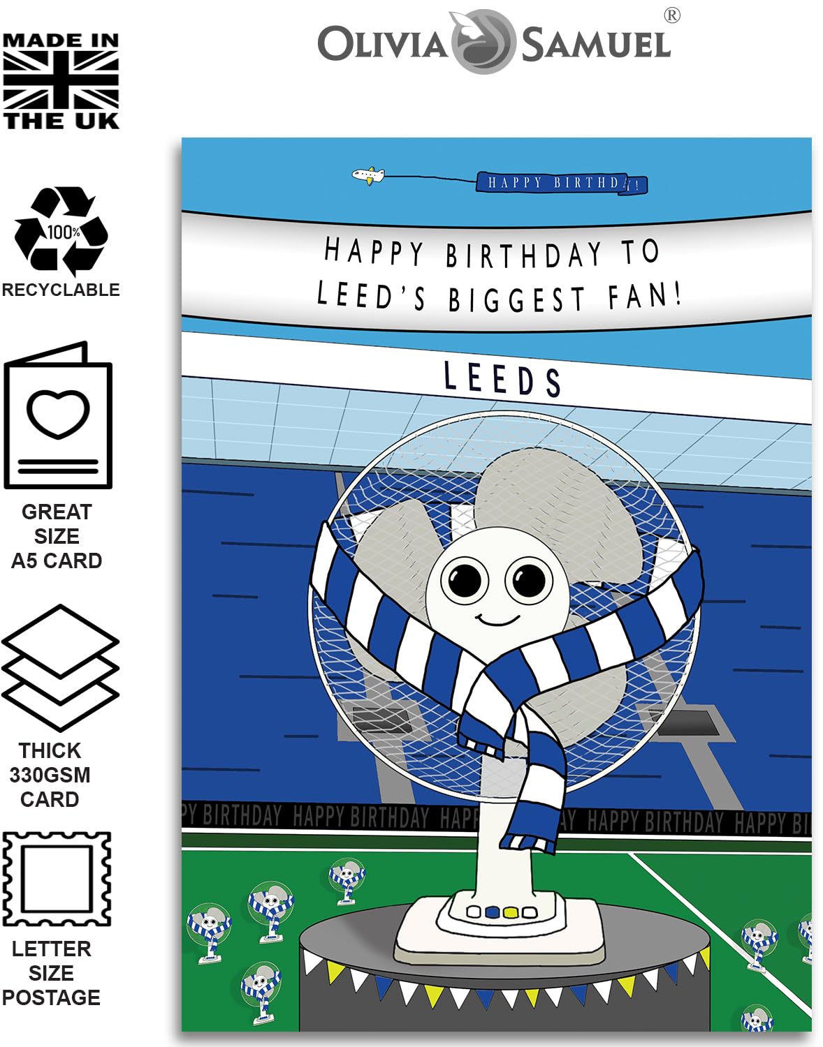 Olivia Samuel Biglietto Di Auguri Compleanno Per Tifosi Fulham – Formato A5 Con Busta – Design Originale - 2