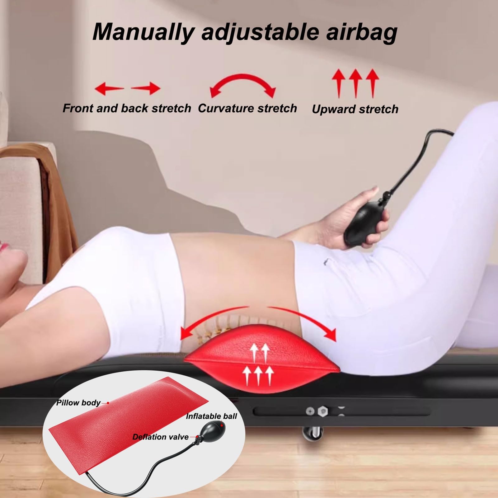 Mesa de inversión de Banco for Estiramiento de Espalda, máquina de Estiramiento, Mesa de tracción for Entrenamiento, tracción de Columna, Masaje Cervical Lumbar, Estiramiento, relajación Corporal