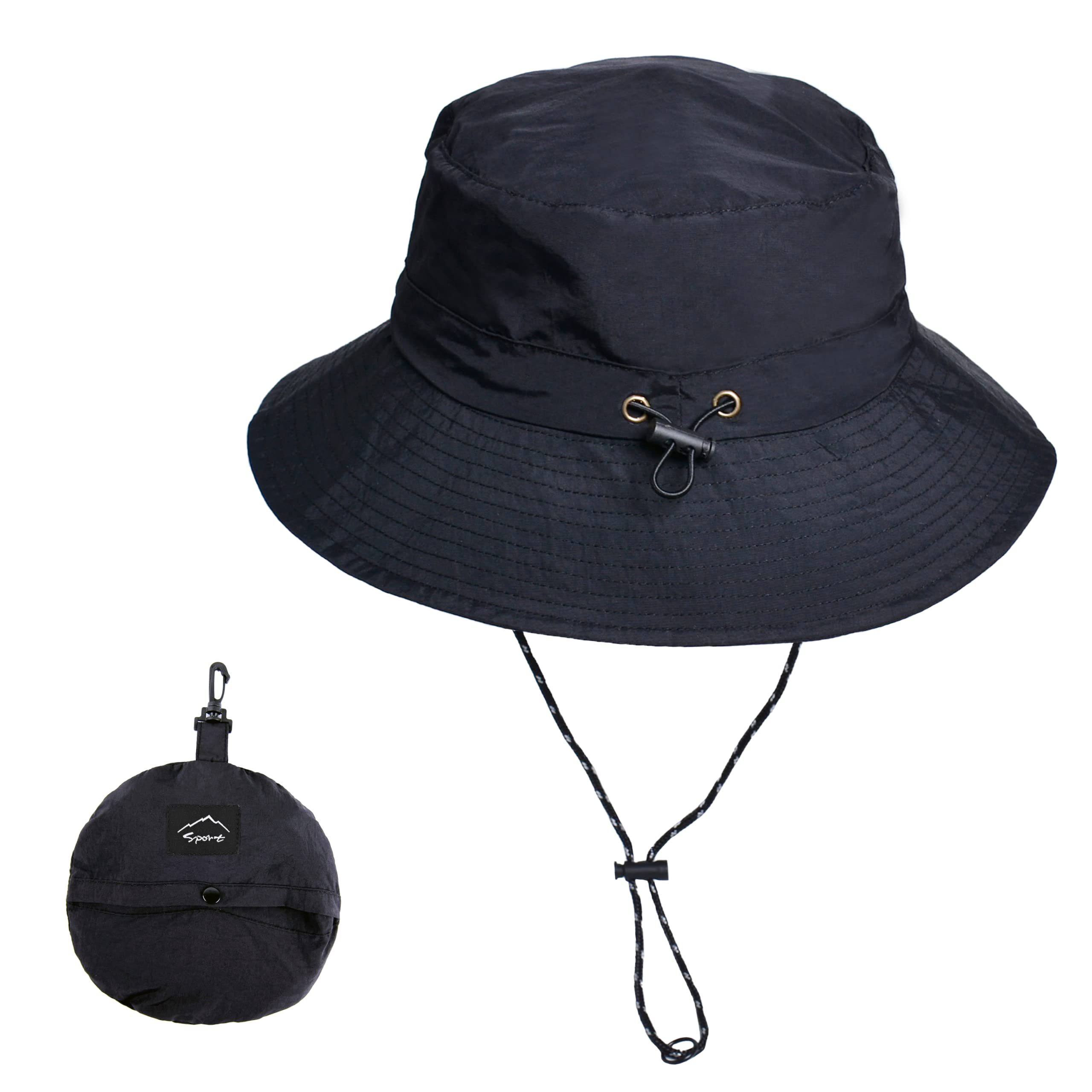 LilaciaBucket Hat Portable Sun Hat for Men Women Packable Wide Brim Fisherman Cap for Hiking Beach