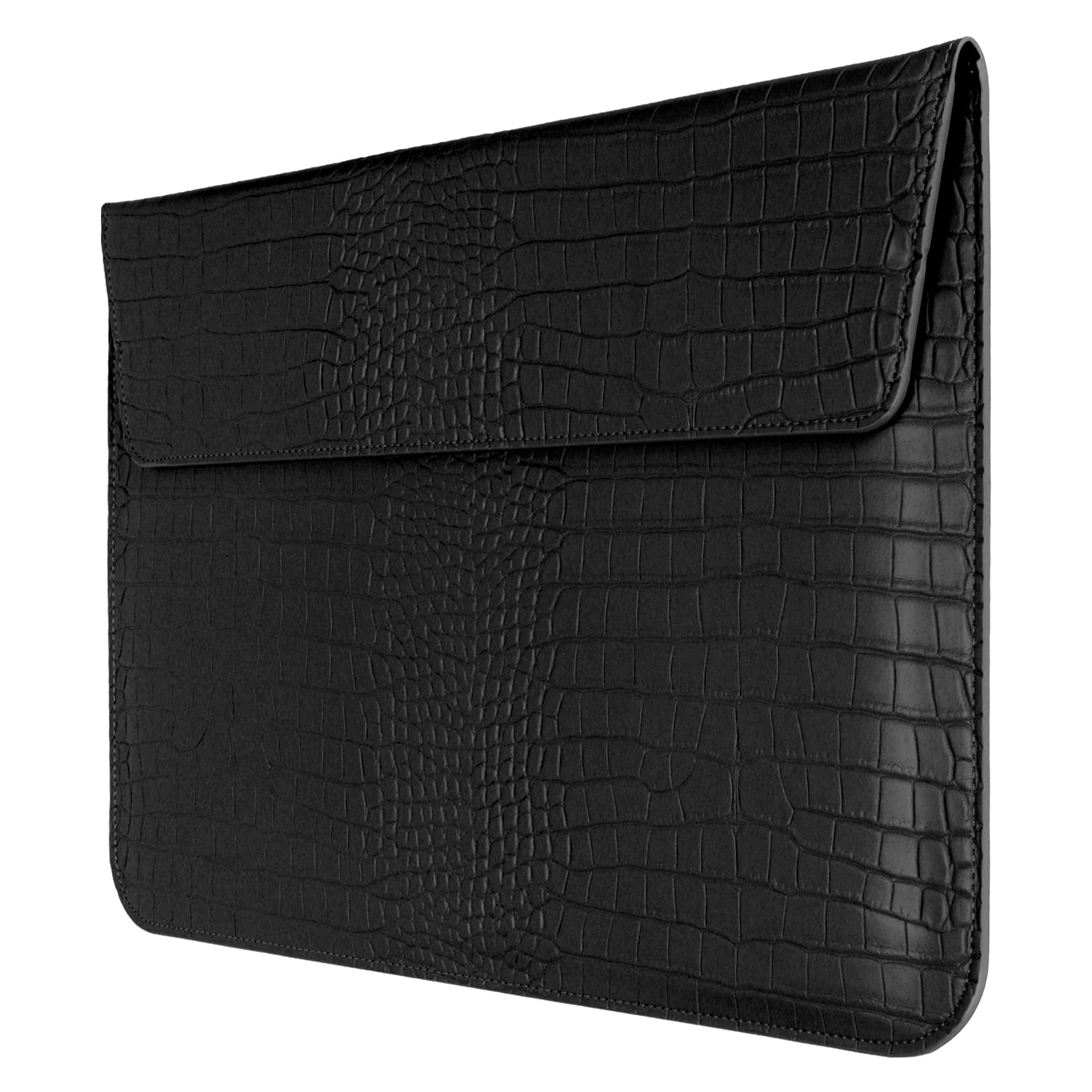 15.4 Inch Business Laptop Sleeve Case,Waterproof PC PU Leather Protective Cover Bag with Magnetic Buckle Clasp,Durable Carrying Case for 14in/13.3in/15in(black)