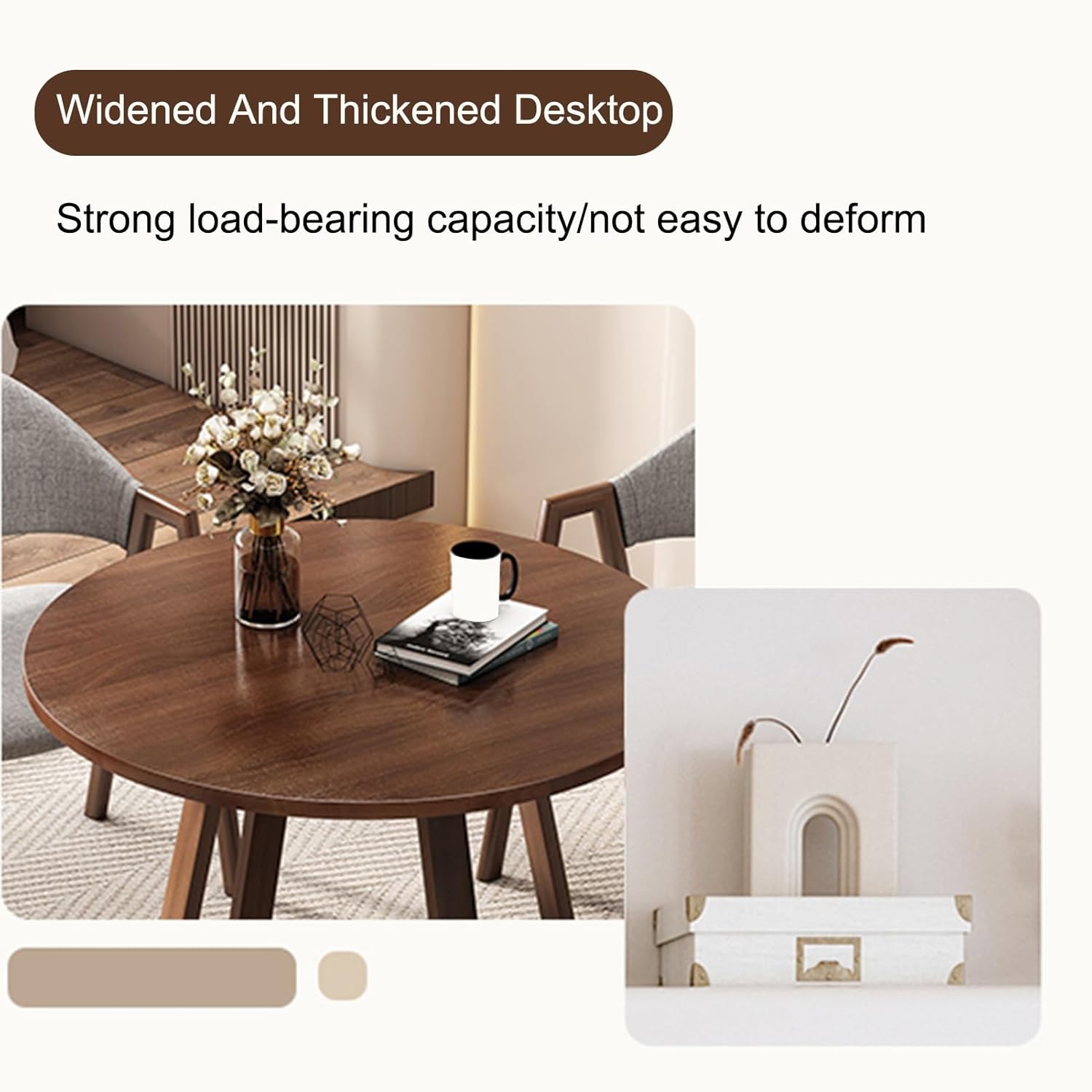 Modern Office Table and Chair Set for Reception and Negotiation Small Conference Table with SpaceSaving Design Ideal for Lounge Living Room and Kitchen Decor,Orange,One Size