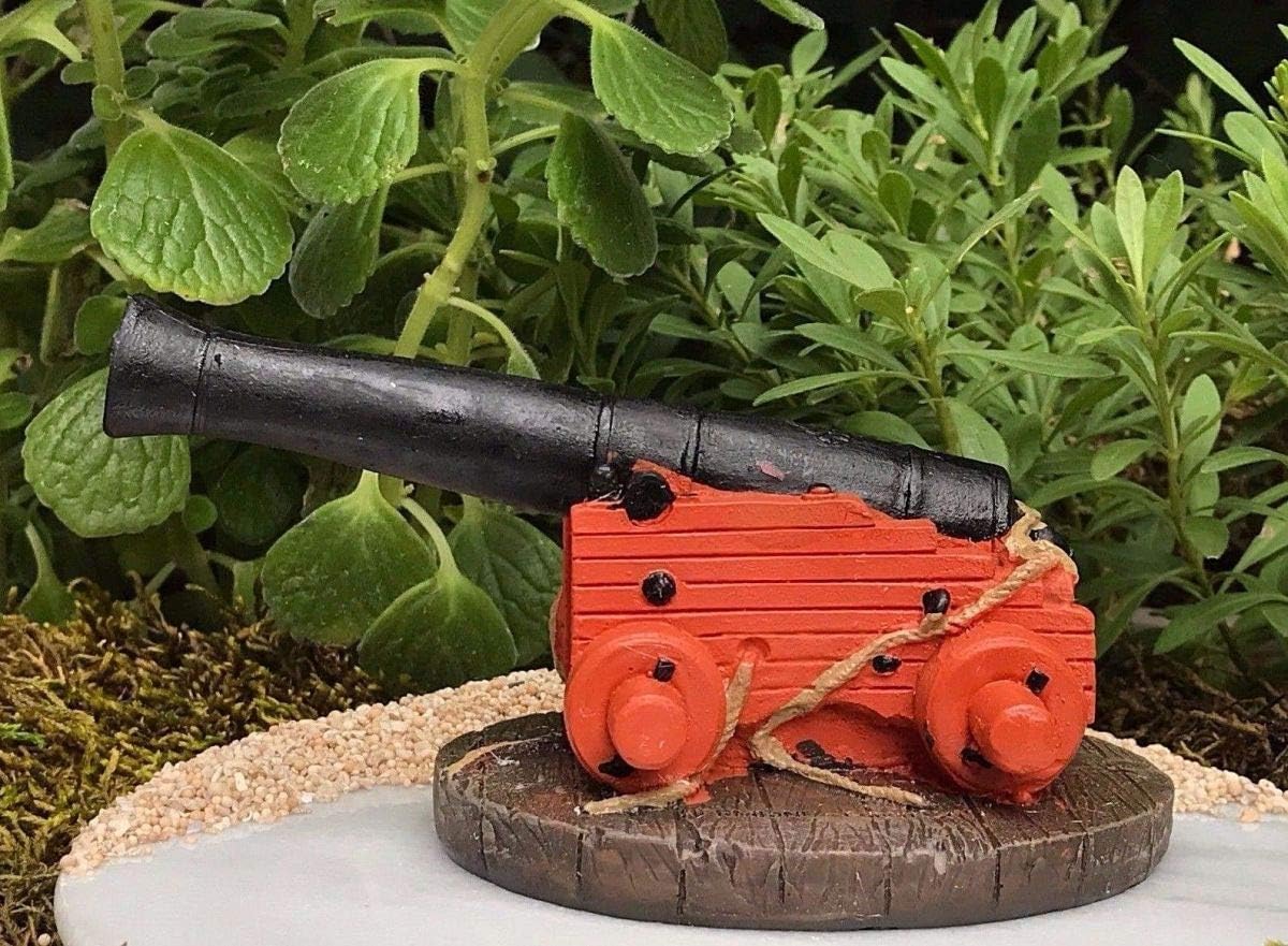 Miniature Dollhouse Fairy Garden ~ 5.5" Pirate Mini Red Cannon ~ New