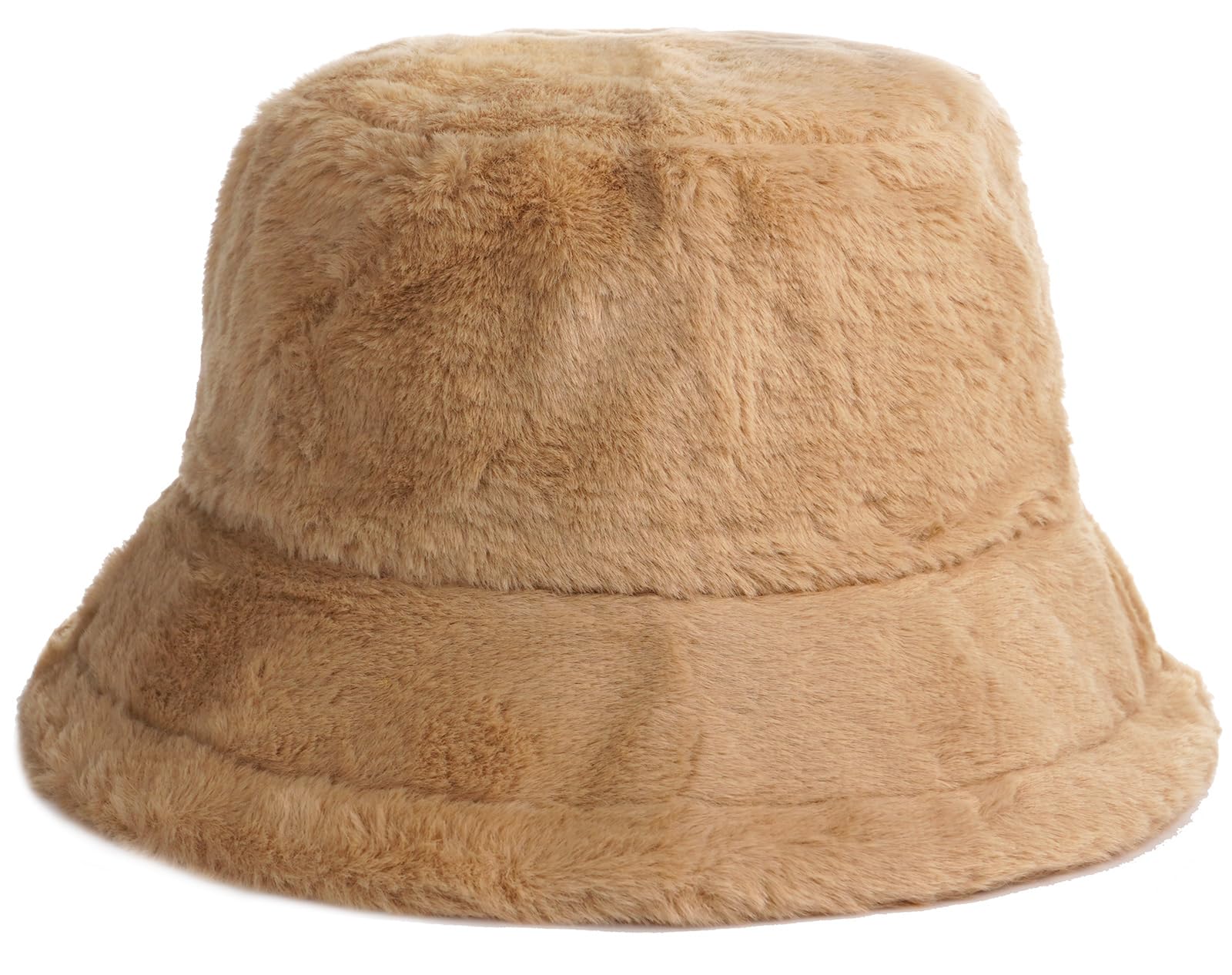 Damen Plüsch Fischerhut Wintermütze Flauschige Bucket Hat Warme Anglerhut