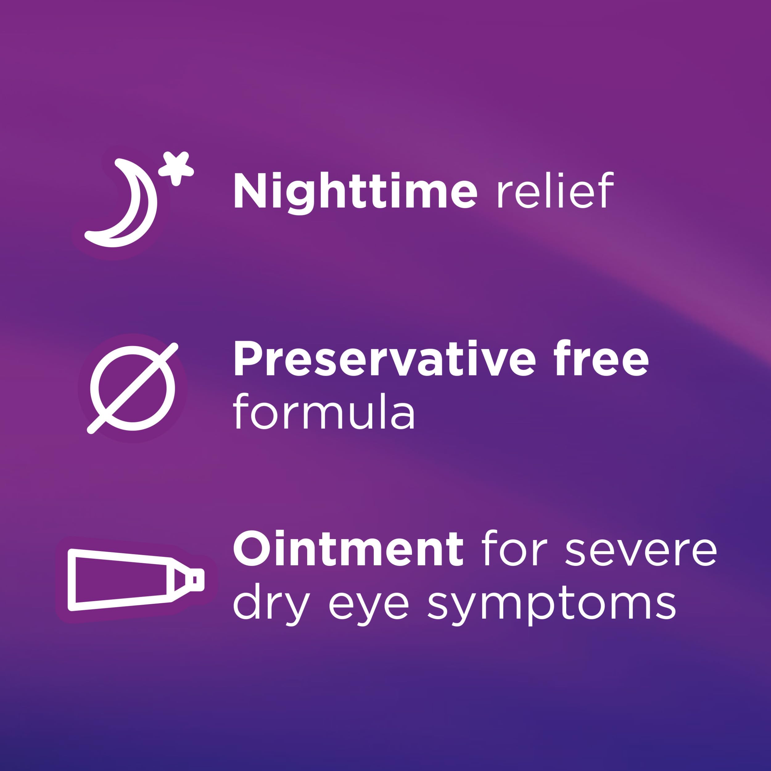 Soothe Preservative-Free Lubricant Eye Ointment, Nighttime Relief for Severe Dry & Irritated Eyes, Gentle for Sensitive Eyes, 0.12 Fl Oz