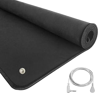 Grounding Yoga Mat Universal Earthing with Cord Grounded Sleeping Therapy/Foot Therapy,Earthing Yoga Mat Protection, Reduce Inflammation, Sleep Assist,Balance Blood Circulation 35.4’’ x 23.6''