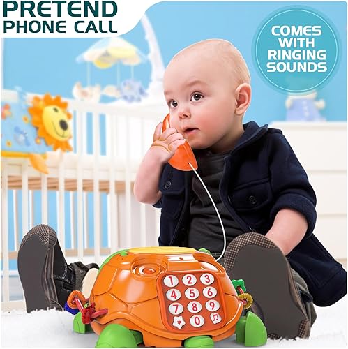 Miniatura 5 de Juguetes para bebés de 6 a 12 meses, tortuga musical gateando juguetes para bebés de 12 a 18 meses, juguete educativo de aprendizaje temprano con