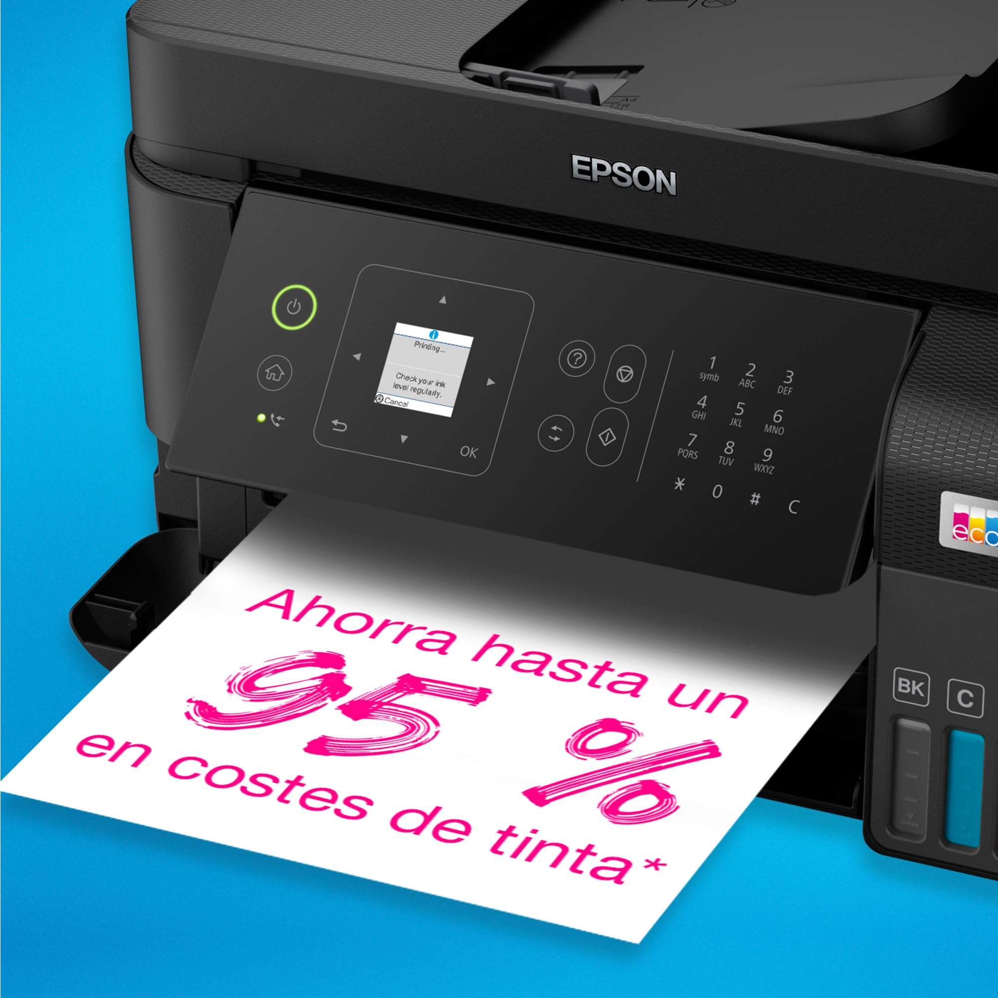 Epson Impresora multifunción EcoTank ET-4810 A4 con depósito de Tinta, conexión Wi-Fi y hasta 3 años de Tinta incluida