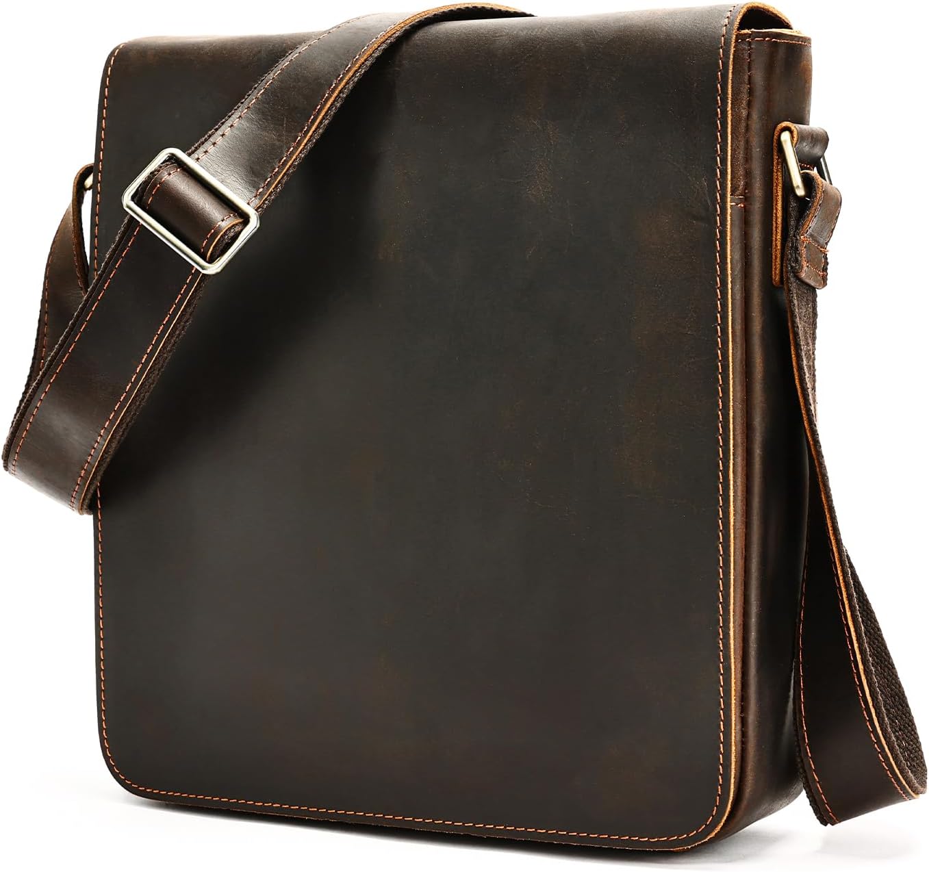 Mens Genuine Leather Messenger Bag Vintage Man Shoulder Crossbody Bags Stachel Purse for Working Handbags