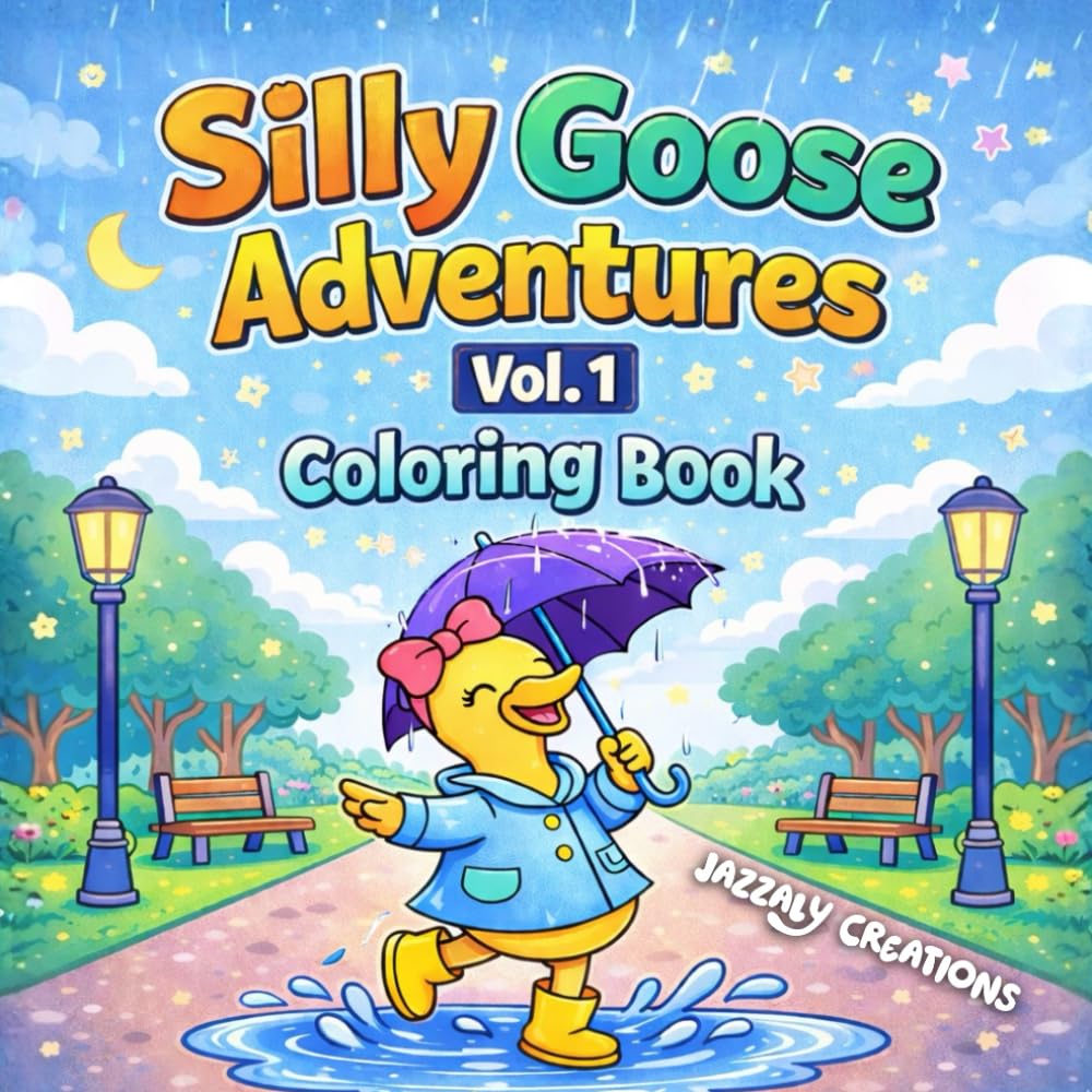 Silly Goose Cute Coloring Book