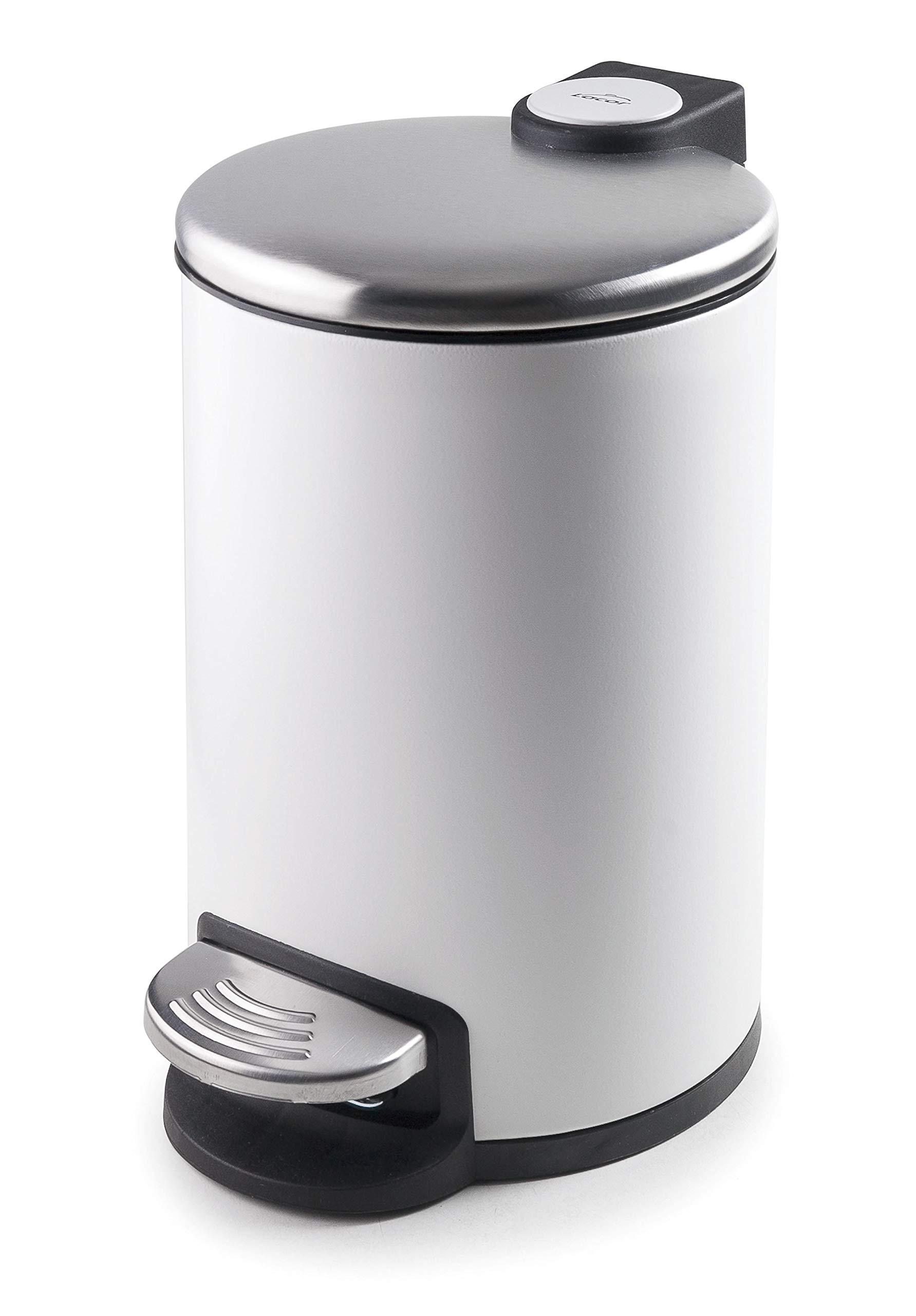 LACOR Trash Can, White, 3L