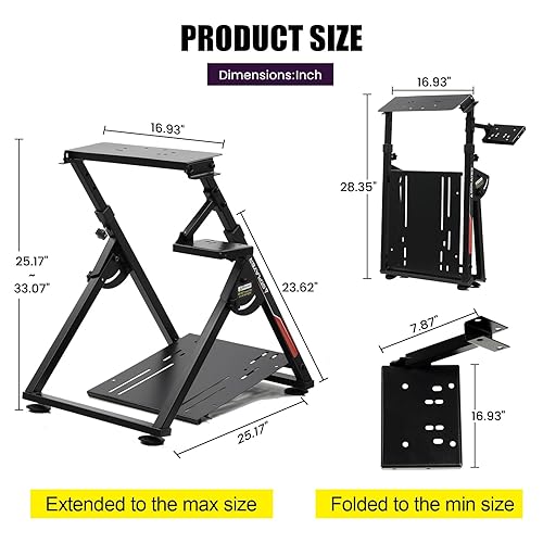 Miniatura 5 de GTPLAYER Sim Racing Wheel Stand Simulator Cockpit Wheel Stand Racing Steering Shifter Mount fit for Logitech G25 G27 G29 G920 G923 Thrustmaster