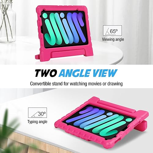 Miniatura 5 de ProCase Funda infantil para iPad Mini de 6 generación de 8.3 pulgadas 2021, ligera funda para niños con soporte para lápices a prueba de golpes,
