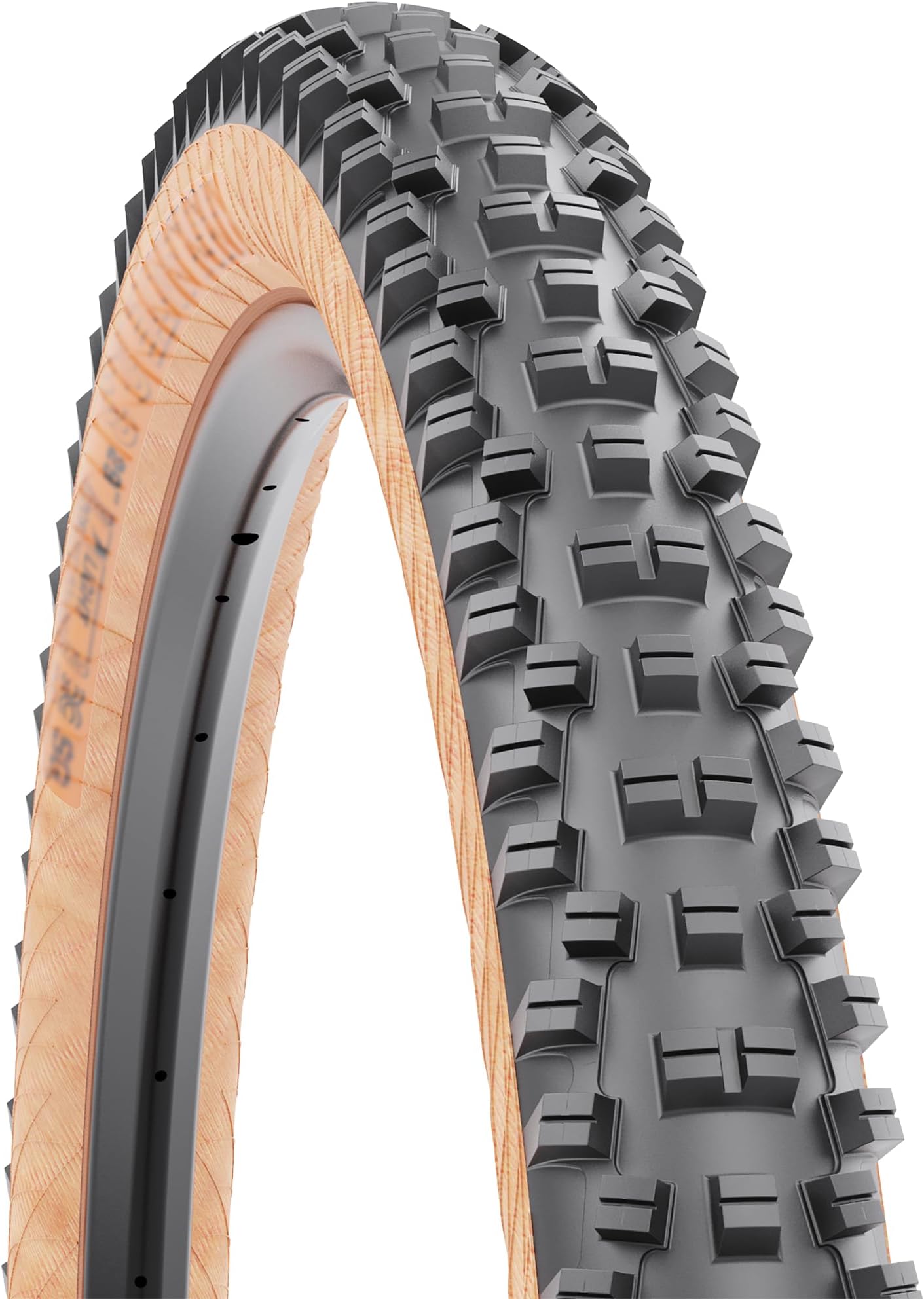 'WTB Vigilante Mountain Bike Front Tire (27.5''/29'') Tubeless Folding - High Grip (Black/Tan, Optional SG1/SG2 Puncture Protection)'