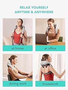 SKG 2025 Neck Massager for Pain Relief Deep Tissue 6D Kneading with Heat Cordless Neck and Shoulder Massage Gifts for Men and Women H5 mini 