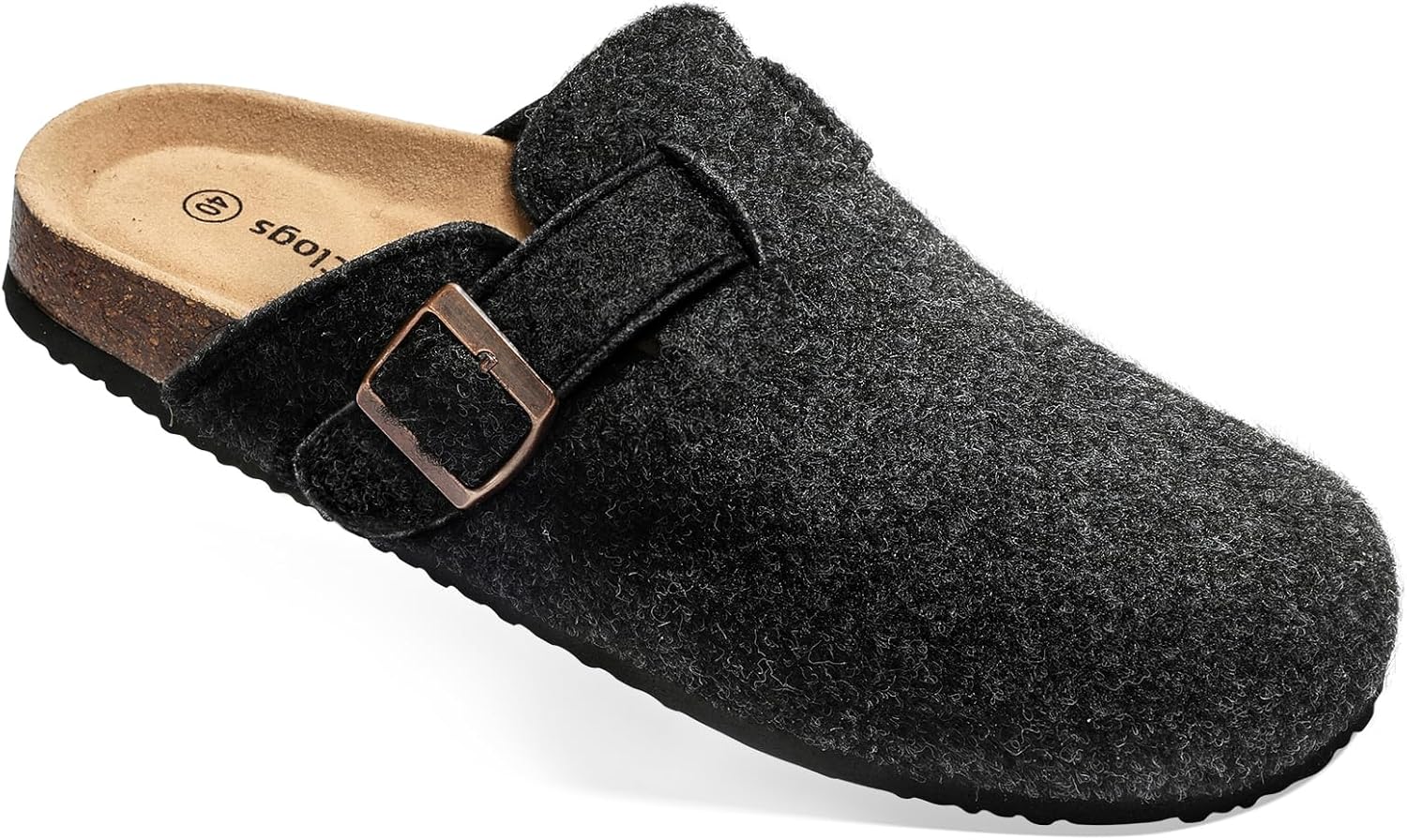 BULLIANT Clogs Slippers Sandals Nurse Work Shoes Men Women,Fleece-Lined Upper+Memory FOAD Cushioned Cork-Footbed