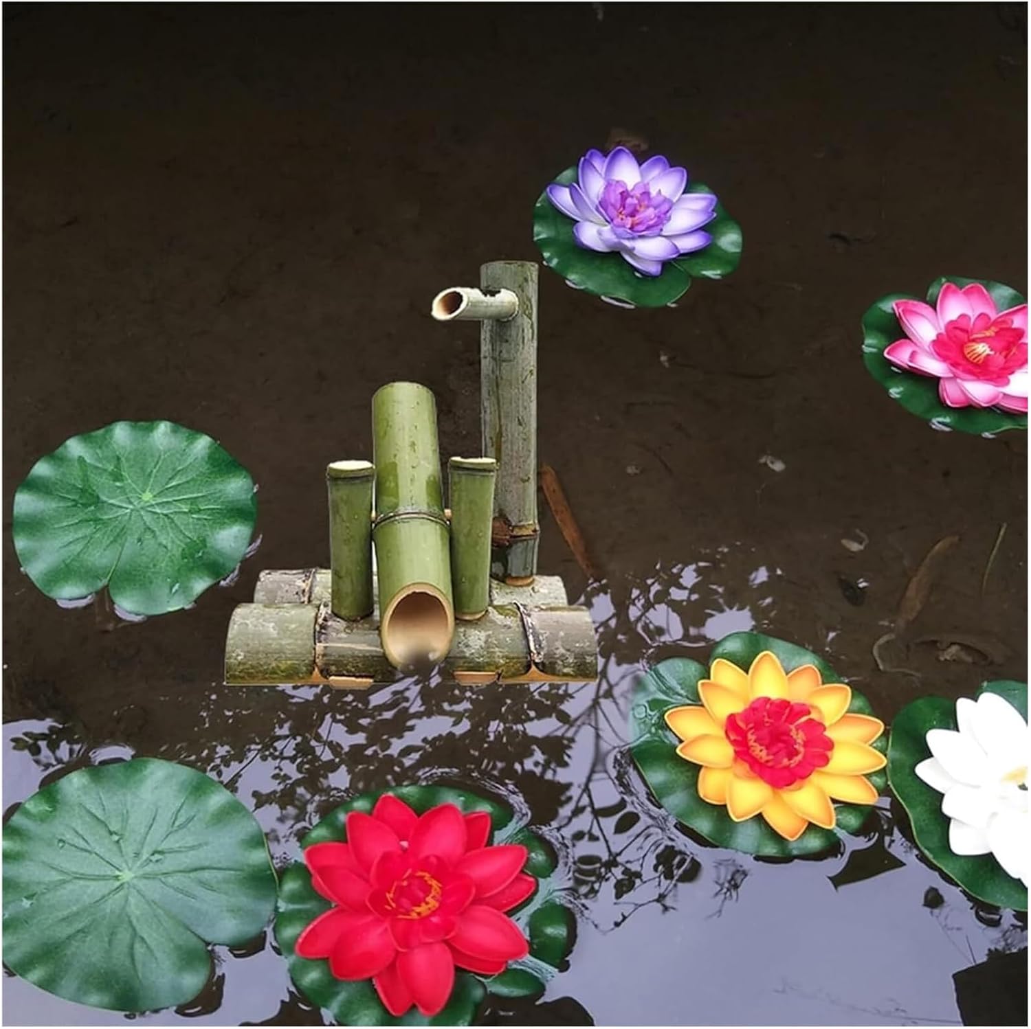 Handmade Bamboo Fountain Kit – Japanese Garden Water Feature for Outdoor Decor(50cm)