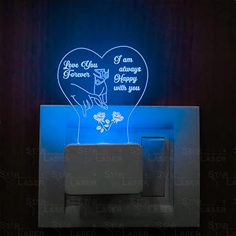 Love You Forever Couple Night lamp 7 Color Changing Light Gift for Birthday Anniversary Night Lamp