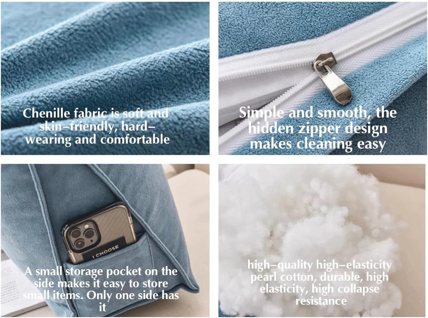 Headboard Pillow for Bed - Soft Colorful Backrest Cushion, Lumbar Support for Daybed, Comfortable Back Pillow for Relaxation and Support (Grey1 70x35x20cm)