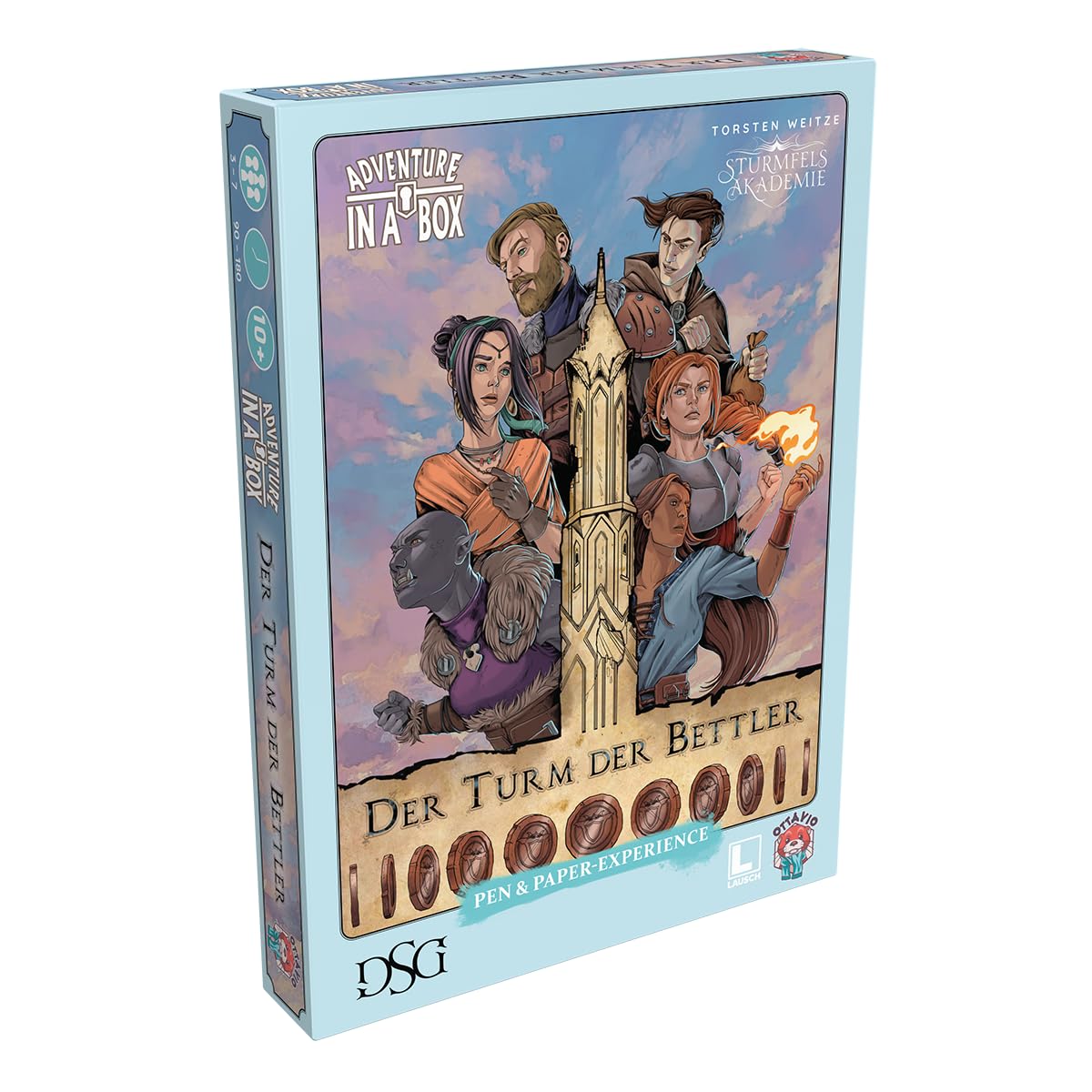 Ottavio, Adventure in a Box: Sturmfels Akademie – Der Turm der Bettler, Kennerspiel, 3-7 Jahre, 10+ Jahre, 90-180 Minuten, Deutsch