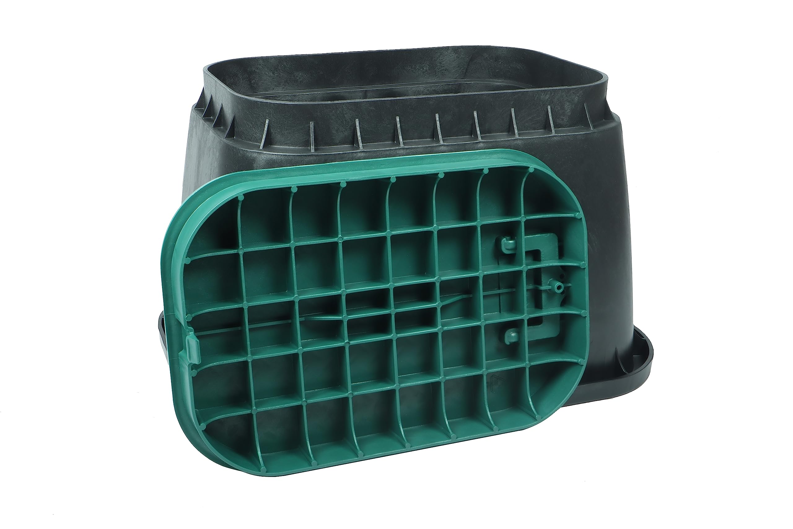 Wacredo Ventilbox Standard, 12" Ventilkasten rechteckig mit Deckel, 390 x 520 x 325mm Hydrantenschutzgehäuse Verteilerkasten für bis zu 6 Magnetventile | Bewässerung |Bewässerungsanlage