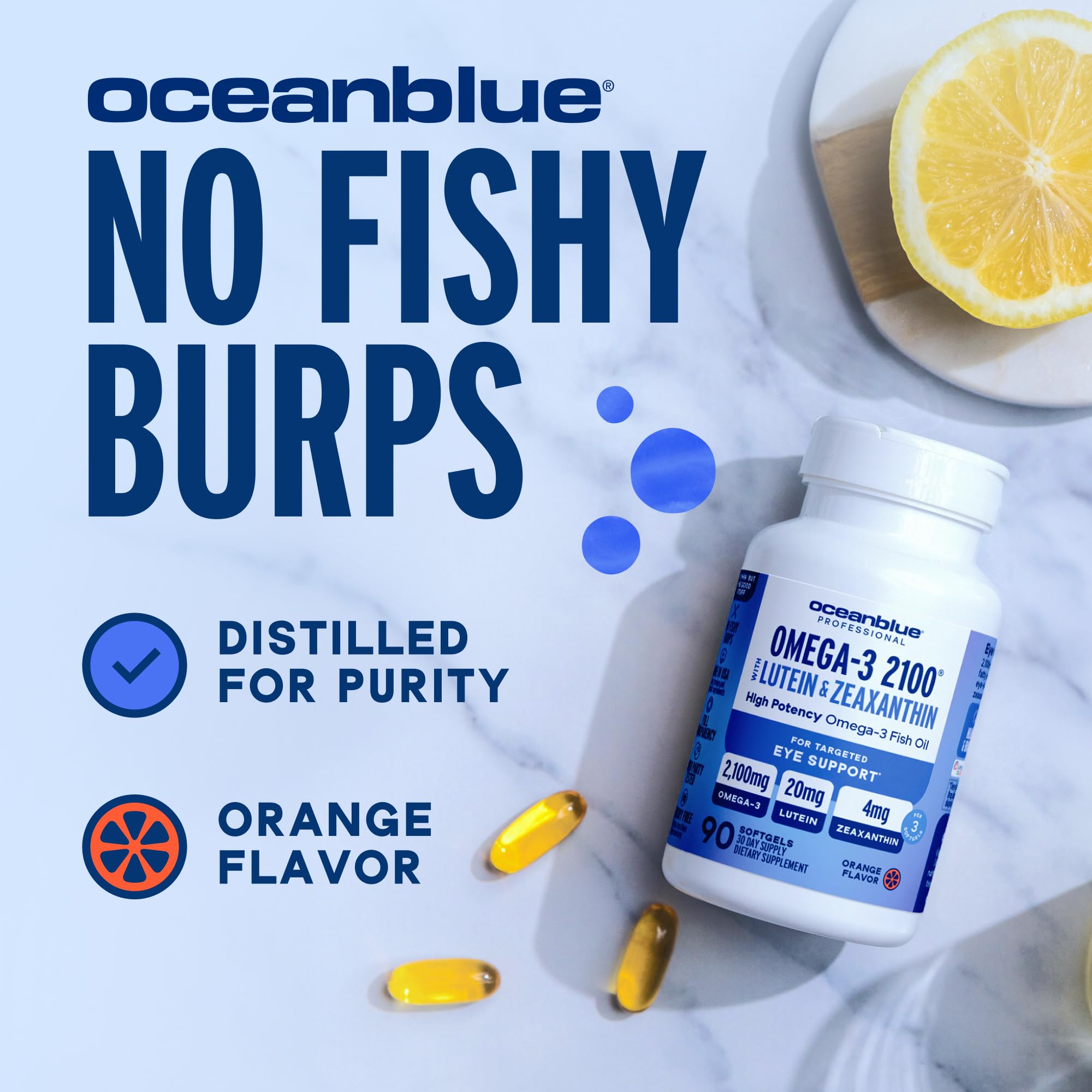 Oceanblue Omega-3 2100 with Lutein & Zeaxanthin - 90 Softgels (30 Servings) — Amazon image 5