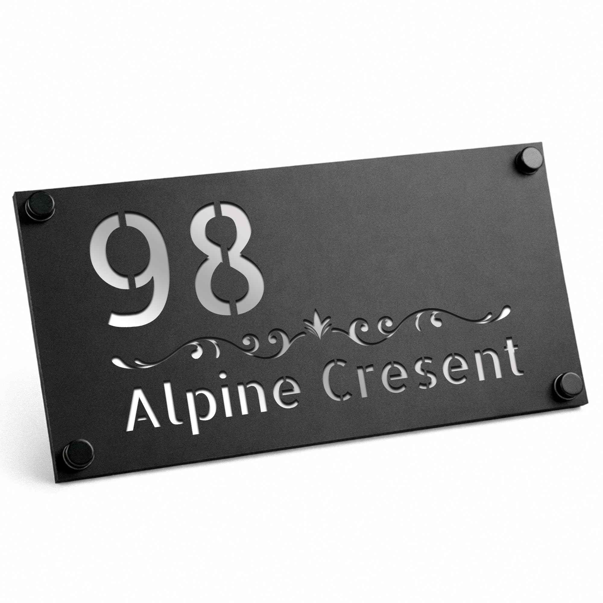 Red Ocean House Sign Door Number Personalised Plaques Name Number For Wall House Signs For Outside 280x140mm 3D Laser Cut Contemporary Home Plaques