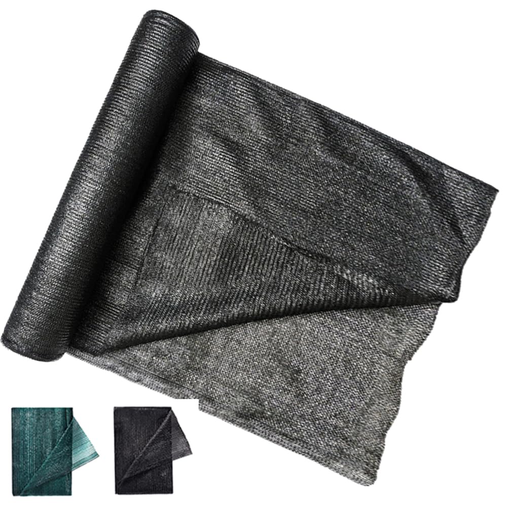 GJZQDKX 1.5x30m Garden Shade Cloth, UV-Resistant HDPE Fabric, Outdoor Sun Protection for Greenhouse, Patio, Plants, Flowers, Chicken Coop, Carport, Black