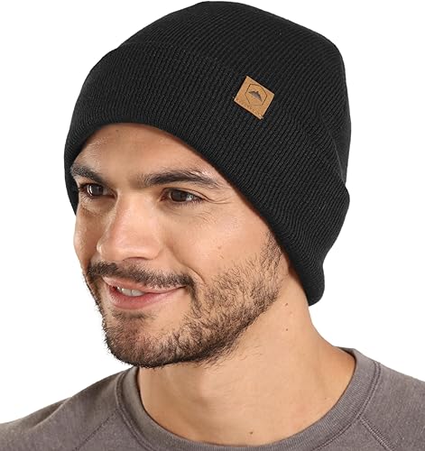 Gorro de invierno para hombres y mujeres, gorro acanalado de lana merino, gorros de lana cálidos, suaves y con estilo, para climas fríos