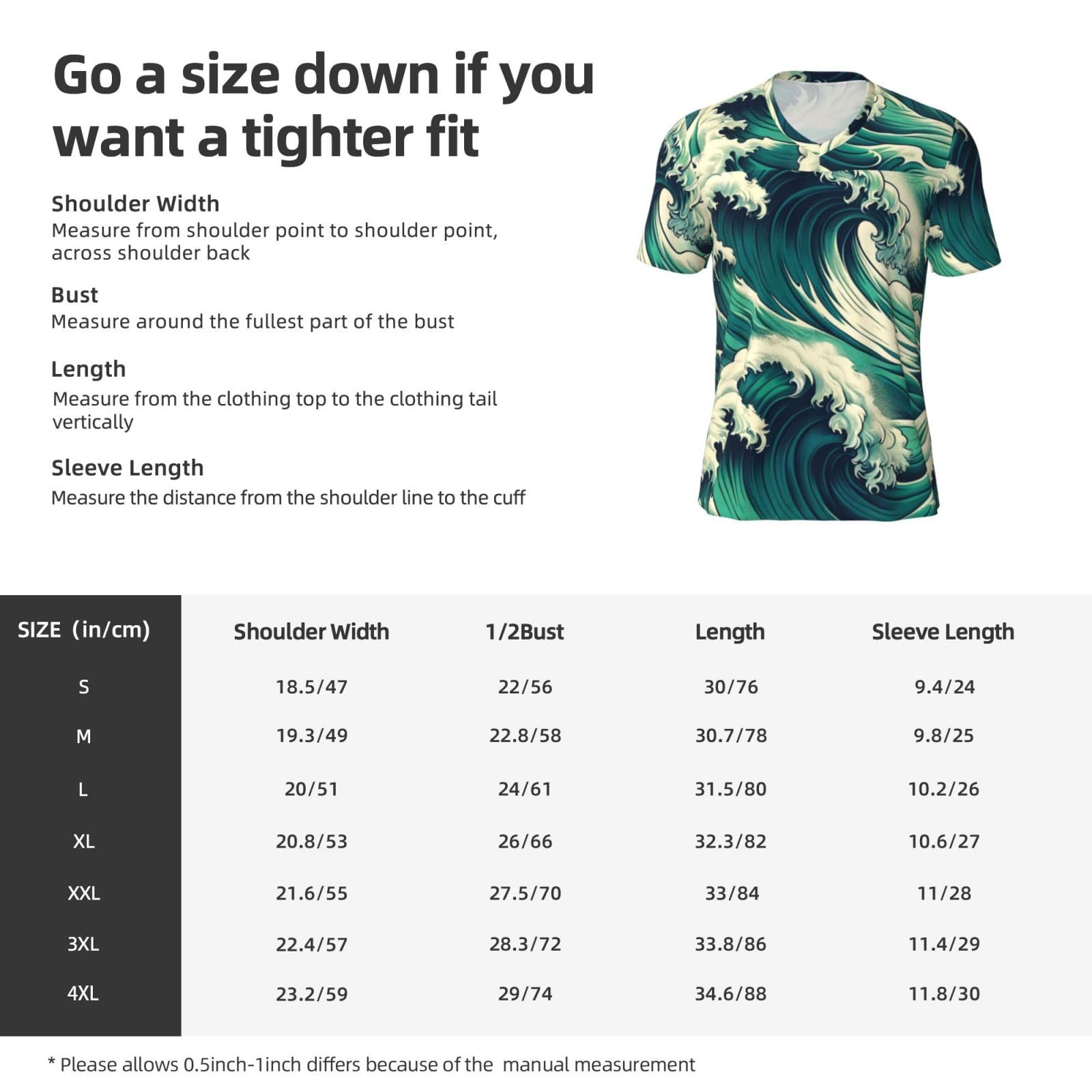 Stylish Athletic Sports Jersey Powerful-Ocean-Wave Men's Rugby Jersey Xx-Large