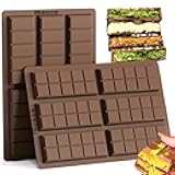 2pack Chocolate Bar Mold, Non-Stick Dubai Chocolate Molds, Deep Silicone Chocolate Mold for Dubai Chocolate Bar Pistachio, Candy, Snacks, Holiday Gifts