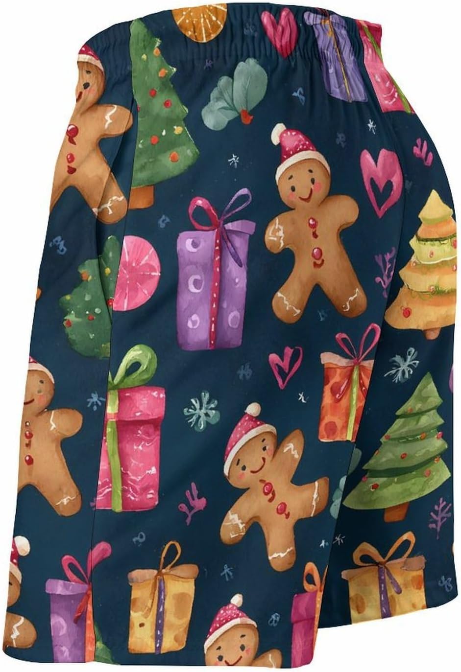 Christmas Gingerbreads Mens Swim Trunks Beach Swimming Board Shorts with Mesh Lining Athletic
