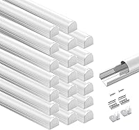 Vista 16 de VST Paquete de 6 Sistema de Canal de Aluminio LED en Forma de U de 1 pie/0.3m con Cubierta Lechosa, Tapas Finales, Clips de Montaje, Compatible