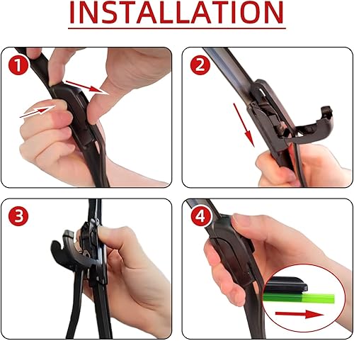 Miniatura 5 de Limpiaparabrisas para KIA Carnival 2015-2019 Escobillas limpiaparabrisas delantero trasero Cepillos Cortador Accesorios J Gancho parabrisas